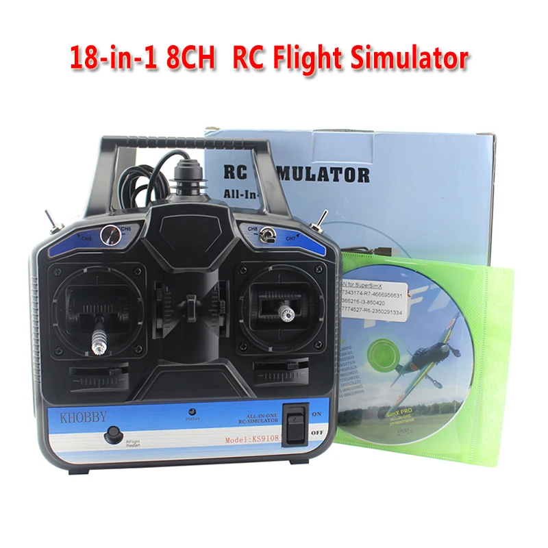Купи 8-канальный Радиоуправляемый Летающий симулятор 18 в 1, поддержка Realflight G7 Phoenix 5, 0 XTR, вертолет с дистанционным управлением, Дрон с фиксированны... за 1,662 рублей в магазине AliExpress