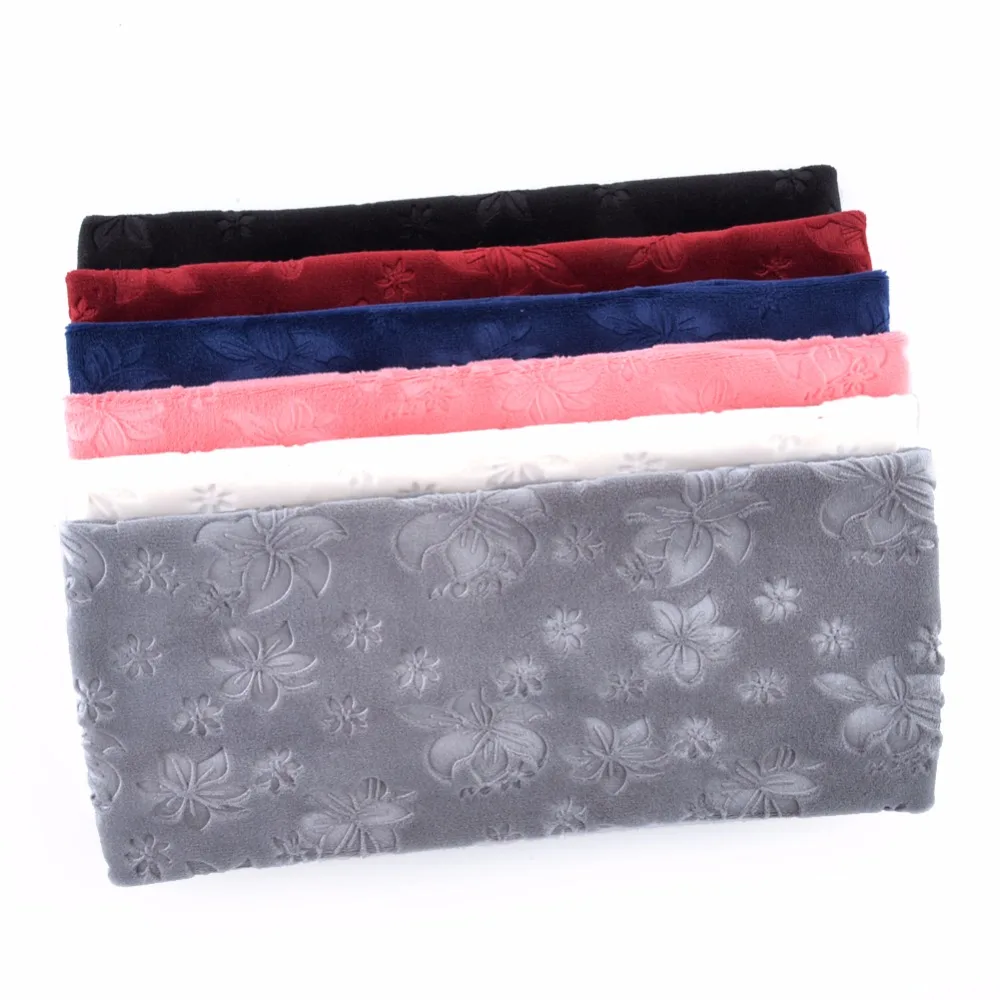 

Bauhinia pattern Headbands for Women winter Turban hat Solid Color Elastic hairband Soft Velvet Headwear Girls Hair Accessories