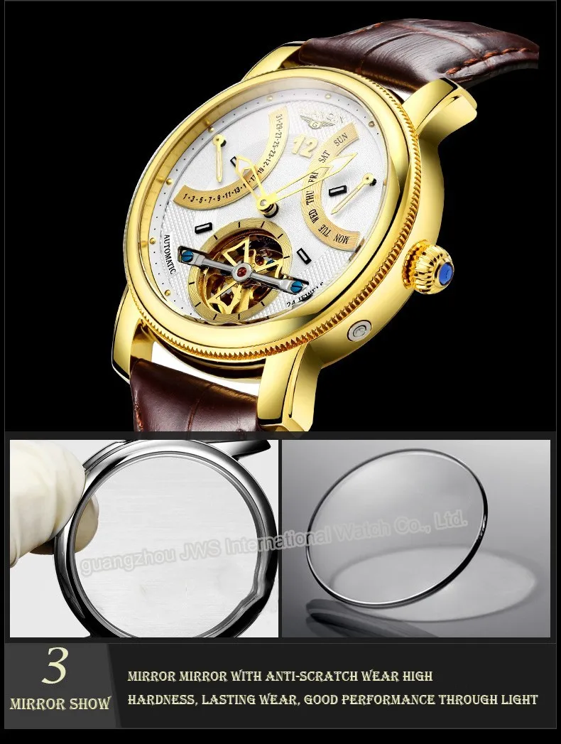 Hommes Automatique mecanique Montres Hommes Топ Marque De Luxe montre deповеренный в делах