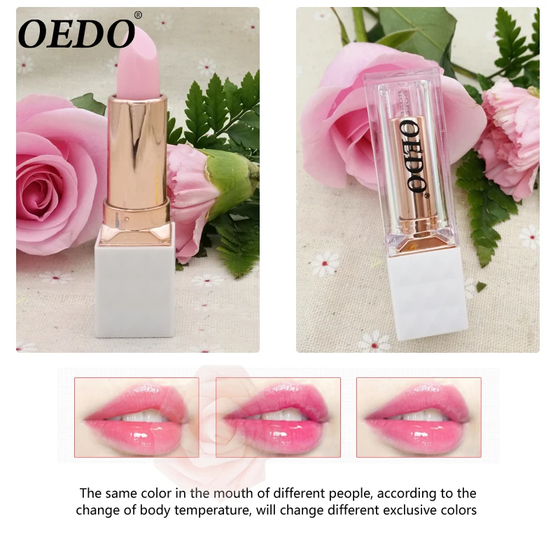 Розовый пептид питательный красочный бальзам для губ Уход за кожей ремонт ущерб