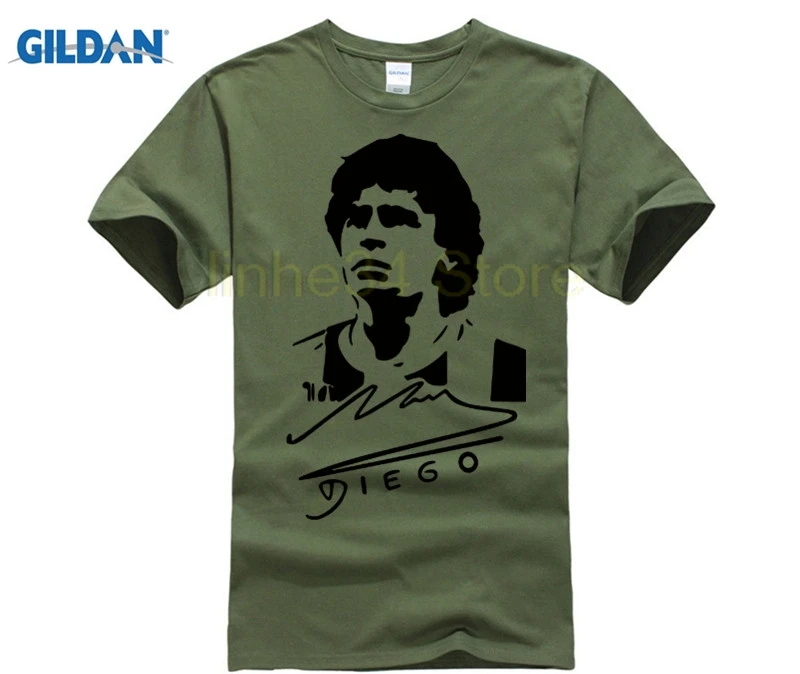 Футболка diego maradona футбол легенды оригинальный Премиум на заказ|Мужские футболки|
