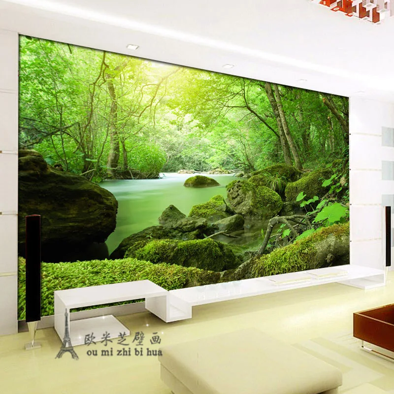 3D обои для спальни гостиной на стену вокруг телевизора над диваном|wallpaper bedroom|papel de