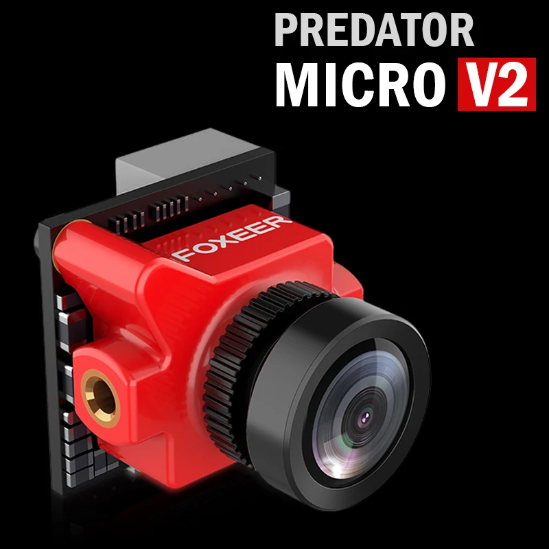 Оригинальная FOXEER Predator Micro V2 камера 5 8G 1 8 мм объектив 1000 ТВЛ супер подсветка для DIY