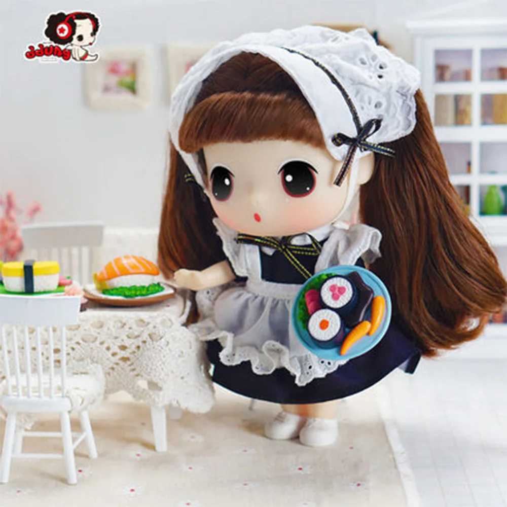 

Ddung Doll 18cm Genuine Korean Change Dressing Dolls Maidservant styles BJD Lovely Baby Girl Present Gift Collection Decoratio