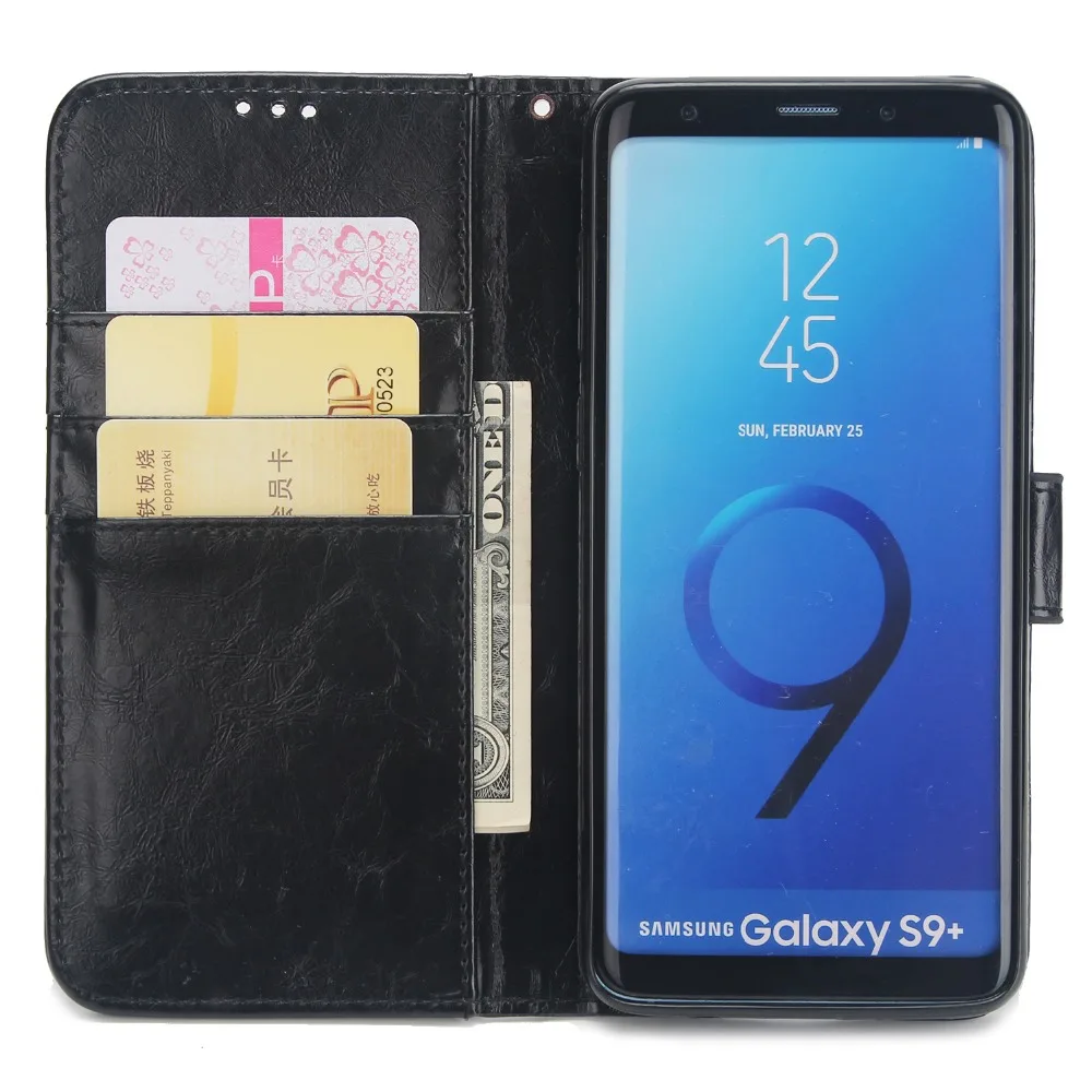 Кожаный чехол книжка для Samsung Galaxy S9 S8 Plus Note 8 противоударный бумажник S7 S6 Edge