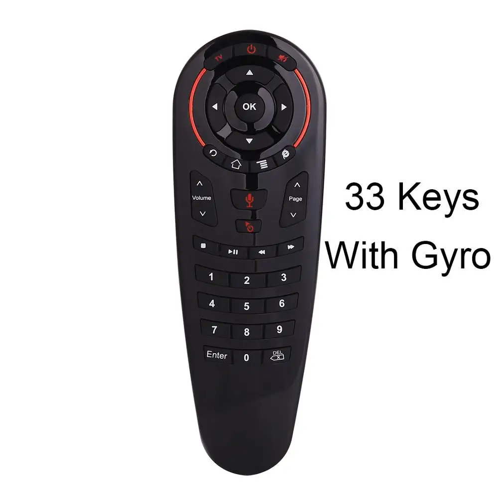 WITH GYRO L8star G30 G30S воздушная мышь дистанционная программа IR Learning RF 2,4G 433 Беспроводная клавиатура управление для Android 9,0 Smart tv box голос - Цвет: WITH GYRO