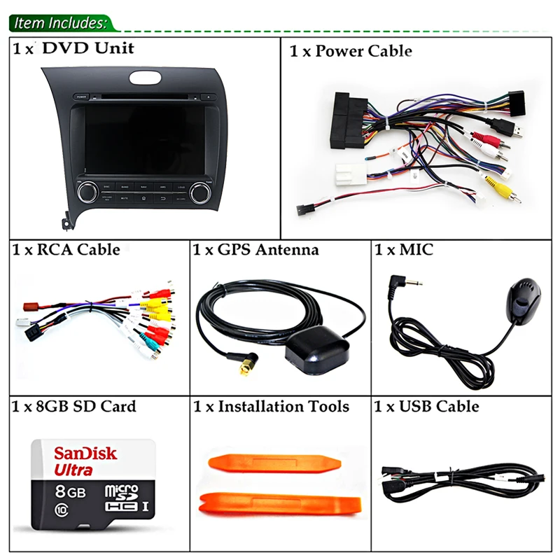 1024*600 4G Оперативная память Android 8 0 автомобильный DVD gps для кіа CERATO K3 Форте 2013 2014 2015 2016