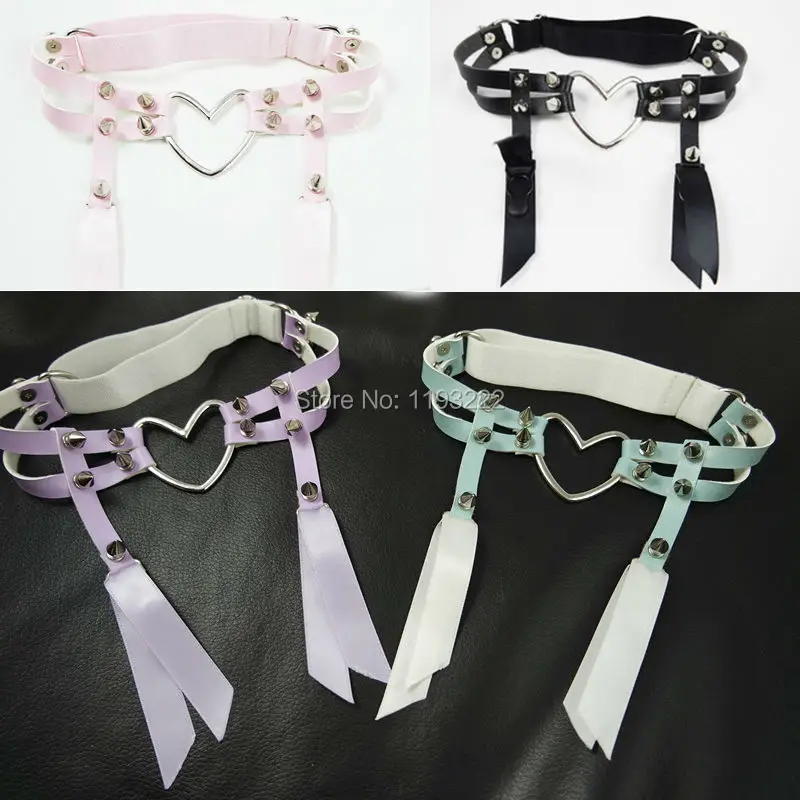 Модная женская кружевная лента с бантом в стиле панк готика большая подвязка