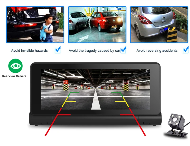 " 4G Wifi ADAS Автомобильный видеорегистратор Dash камера Android 5,1 Full HD 1080P gps навигация видео рекордер Bluetooth двойной объектив видеорегистратор