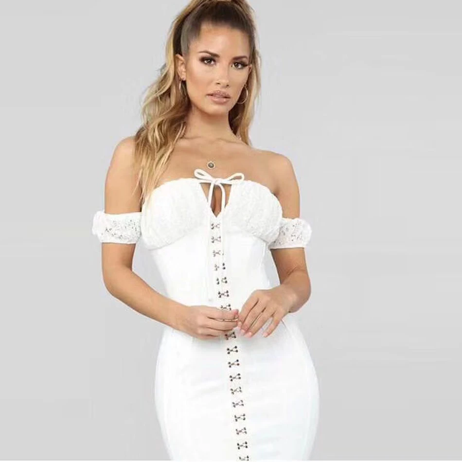 Adyce 2019 новое летнее женское Клубное Бандажное платье Vestidos с вырезом лодочкой