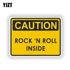 YJZT 14,3 см * 10,7 см предупреждающий Рок н-ролл Предупреждение звук тяжелый смешной автомобиль наклейка 6-1973