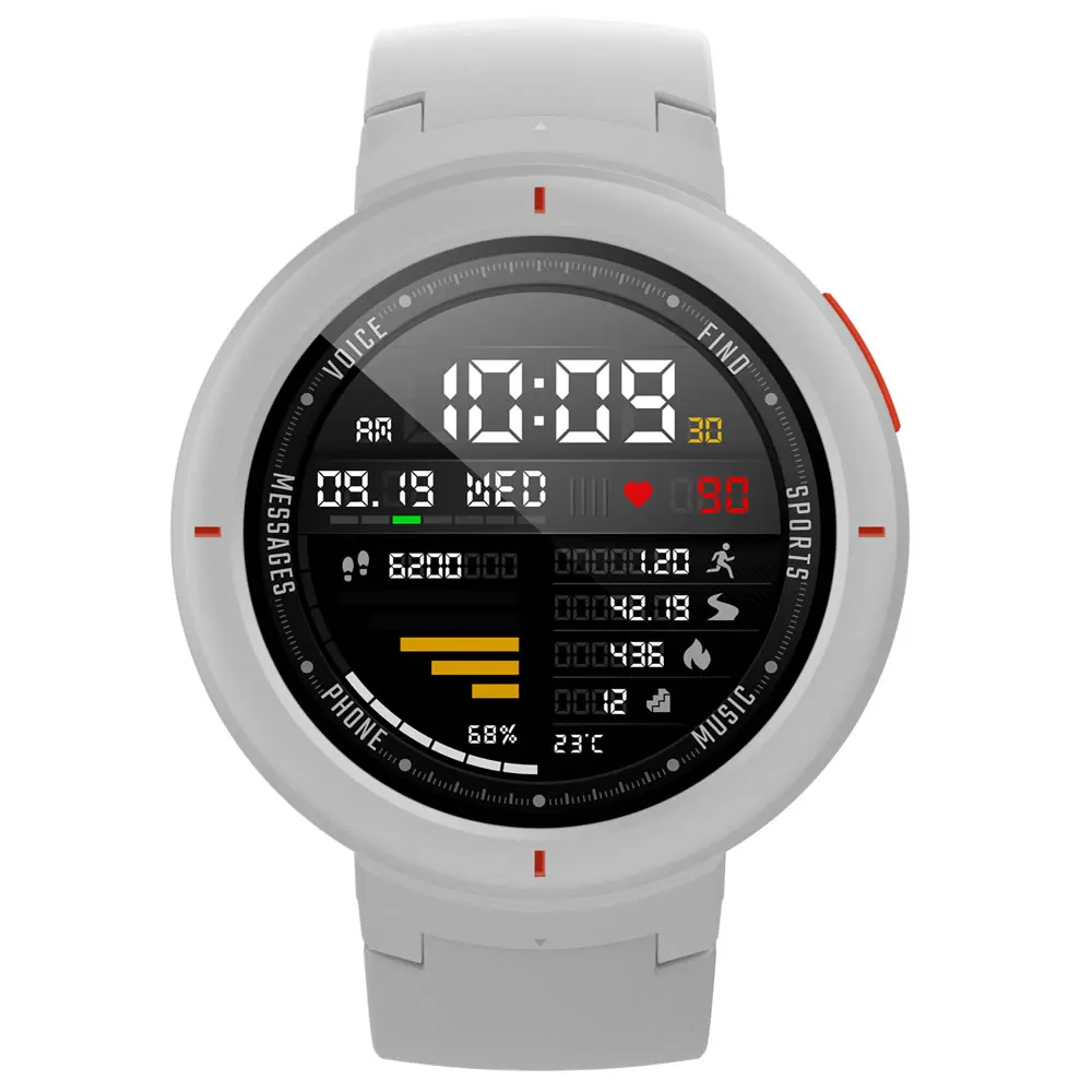 Moonlight White Глобальная версия Amazfit Verge Smartwatch gps ответ на звонки монитор сердечного ритма во время сна МУЗЫКА Смарт часы IP68 Водонепроницаемый 11 видов спорта - Цвет: Moonlight White