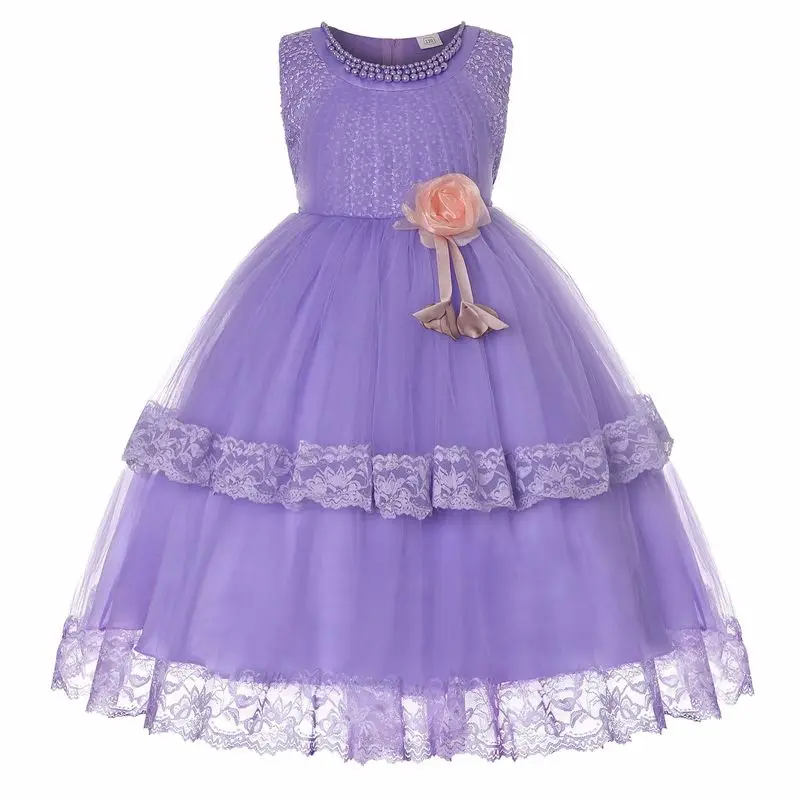 2019 летнее свадебное платье с цветами для девочек принцессы детские вечерние