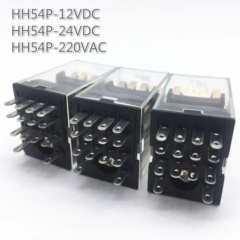 5pcs Intermediate Relay Hh54p-12vdc 24vdc 220vac Small 14PIN 5a |