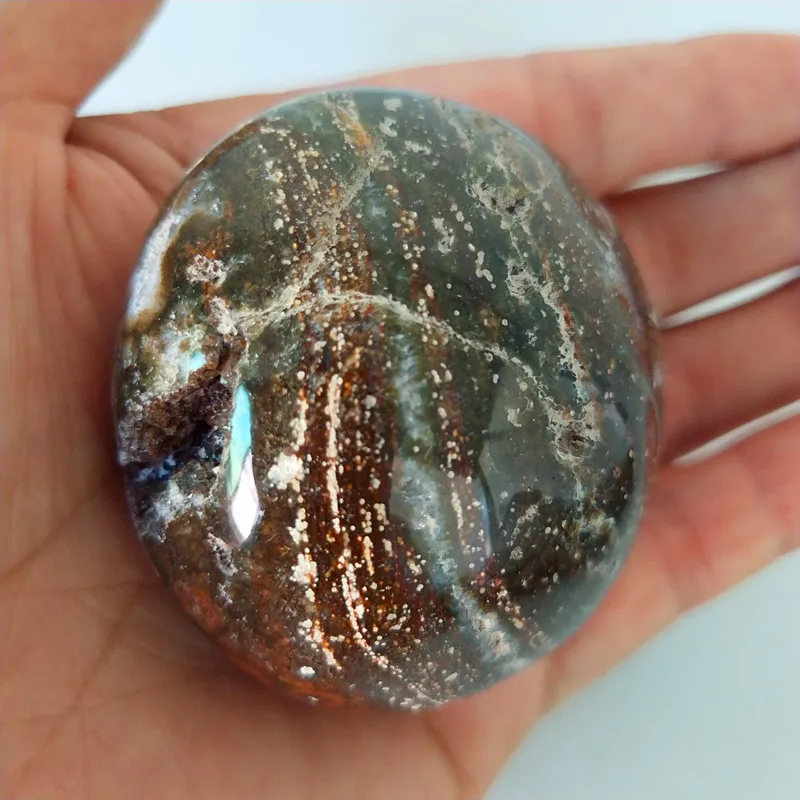 Натуральные камни морская яшма пальмовые камни игрушки маленькие камни и кристаллы целебный кристалл - Цвет: E3              130g