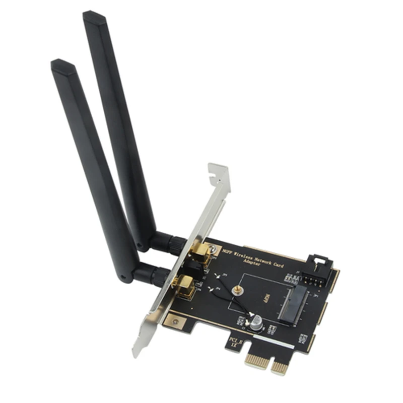 Converter Настольный PCI-E 1X беспроводной адаптер конвертер с 2400 Мбит/с Wifi сетевая карта AX200NGW для Intel AX200 Bluetooth 5,0 для окна 10 - Цвет: Converter