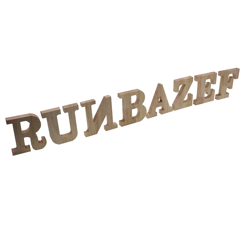 RUNBAZEF Decor Color Wooden Letter 26 Wood English Alphabet Letters Home Wedding Party Tools Decoration Number DIY Handcrafts