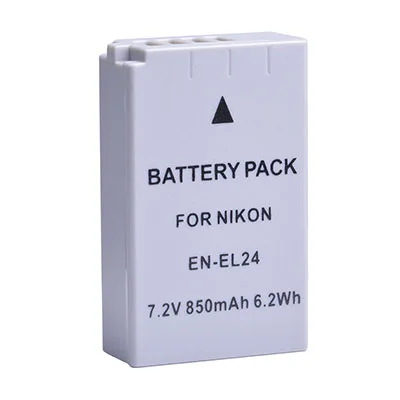 Only 1 Battery 2 шт. 850 мАч EN-EL24 EN EL24 аккумуляторная батарея камеры+ ЖК-зарядное устройство USB для Nikon 1 J5 1J5 DL18-50 DL24-85 цифровая камера s - Цвет: Only 1 Battery