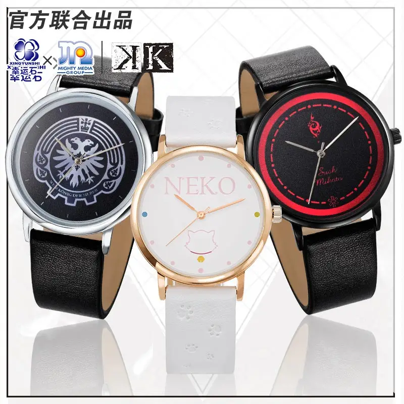 

K Project женские кварцевые часы с аниме, из искусственной кожи