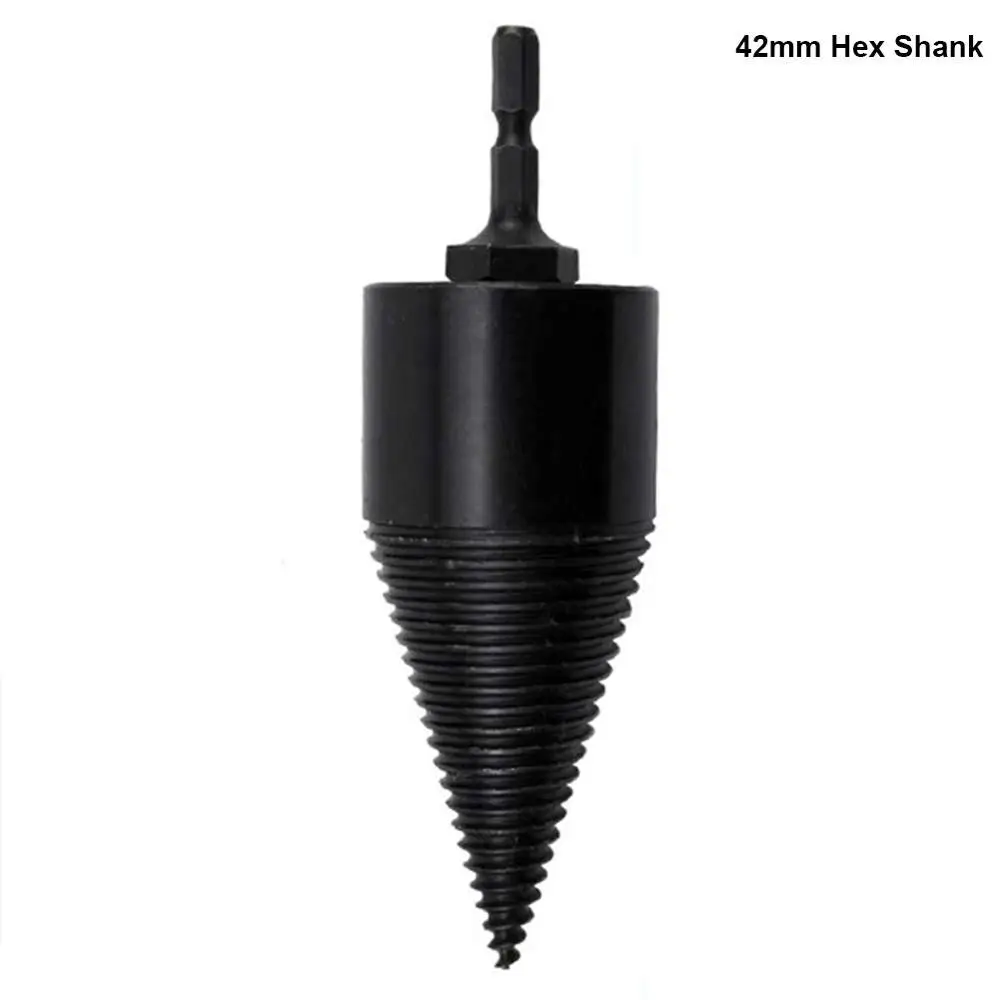 42mm hex shank Дровокол измельчитель деревянный разделительный инструмент разделительный конус Дровокол сплиттеры Weichai сверло дерево ломающие инструменты - Цвет: 42mm hex shank