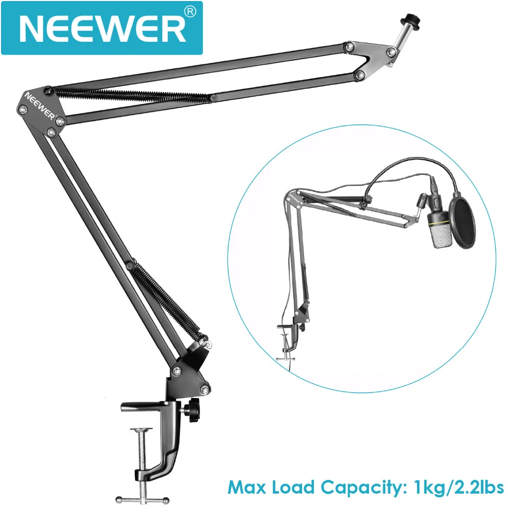 Neewer Pro настольный микрофон Подвеска ножничный рычаг подставка Настольный