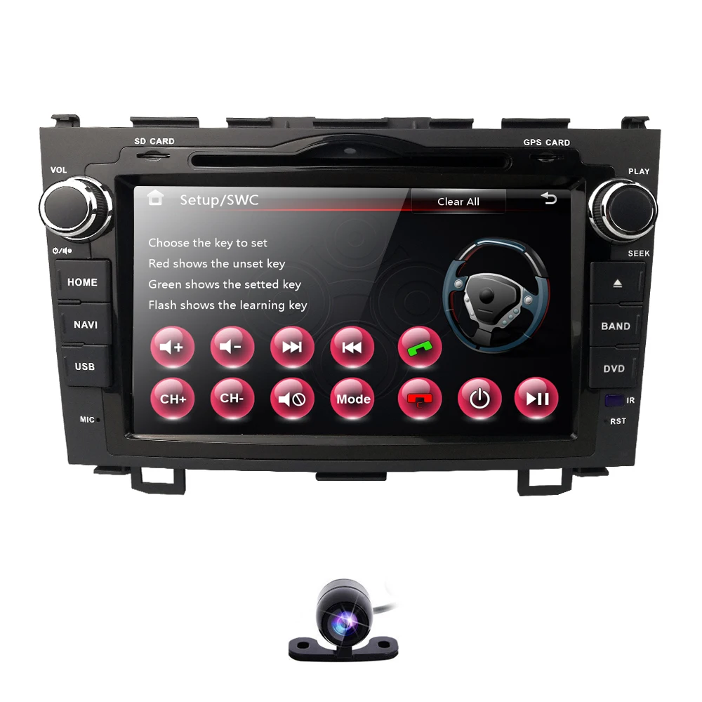 Автомобильный dvd-плеер монитор для HONDA CRV 2006-2011 Автомобильный стерео аудио головное устройство емкостный сенсорный экран SWC DVR Автомобильная Мультимедийная камера