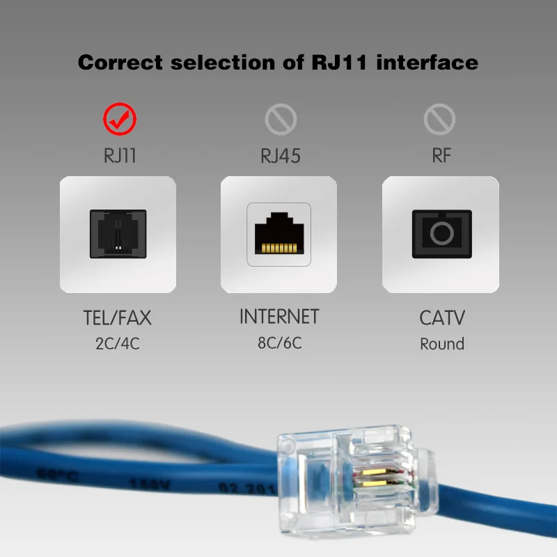 RJ11 4P2C телефонной линии 2 м кабель для программирования в соответствие стандартам