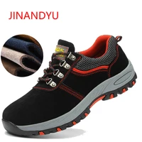 mens big size comfort steel toe cap working safety tooling shoes outdoors platform anti puncture tooling security low boots male