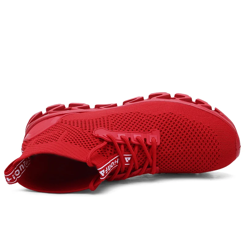 Men Fashion Casual Sneakers 2019 Summer Breathable Mesh Socks Shoes Design Lace-Up Men's Leisure Street | Обувь