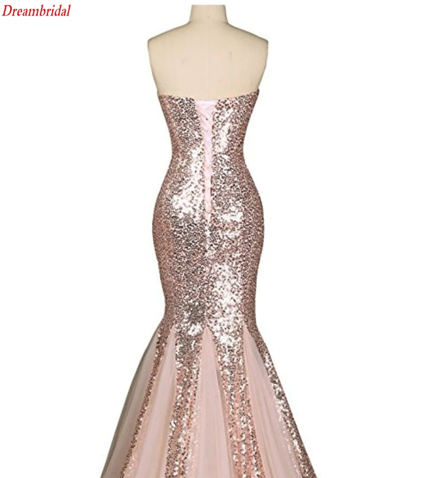 Dreambridal The latest in-kind pictures Sequin Tulle little mermaid Prom Dress Sweetheart Evening Gown | Свадьбы и торжества