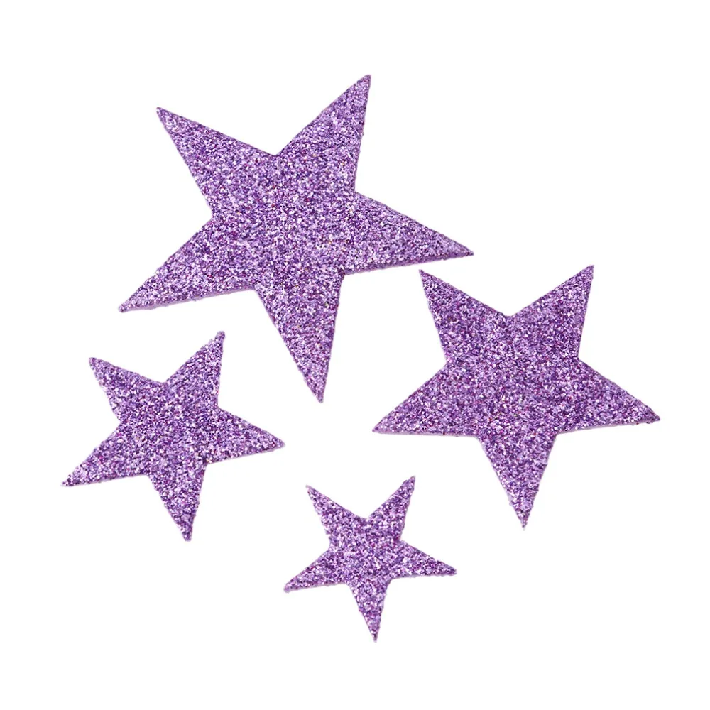 60 шт./упак. микс Цвет с блестками Пена наклейки звездочки для скрапбукинга
