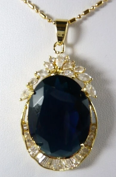 DYY 1103+++6 color! noblest green oval zircon 18KGP pendant | Украшения и аксессуары