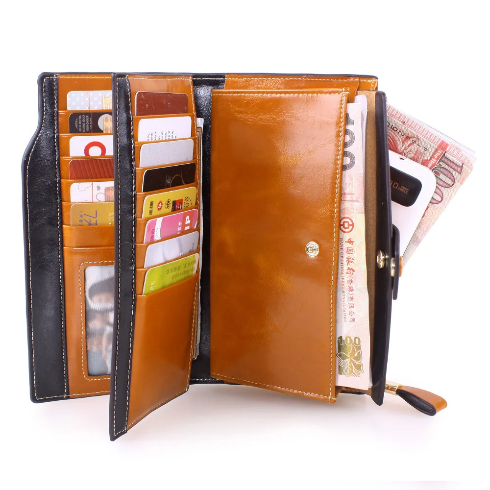Женский кошелек из натуральной кожи с отделением для карт|wallet and purse|women long walletlong