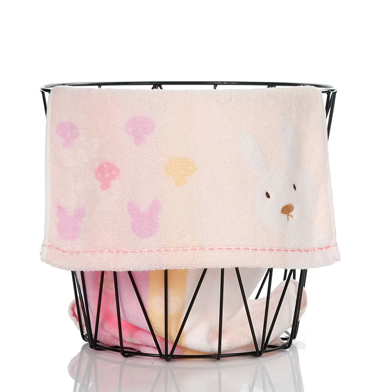 Pink Rabbit 34x75 см, хлопок, полотенце для волос с рисунком медведя, кролика, кота, Абсорбирующая мочалка, мягкое полотенце для рук - Цвет: Pink Rabbit