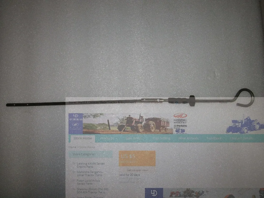 oil level dipstick for Jiangdong JD490BT JD495BT for tractor like Jinma, Luzhong series tractor, part number:JD2102Q.2.2ZC