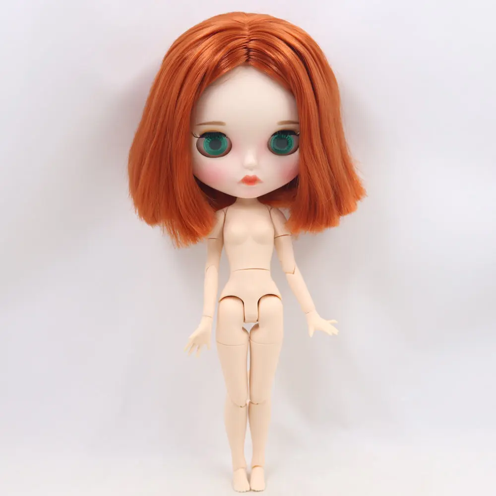 Кукла ICY DBS Blyth No. BL232 красновато коричневые волосы резные губы матовые