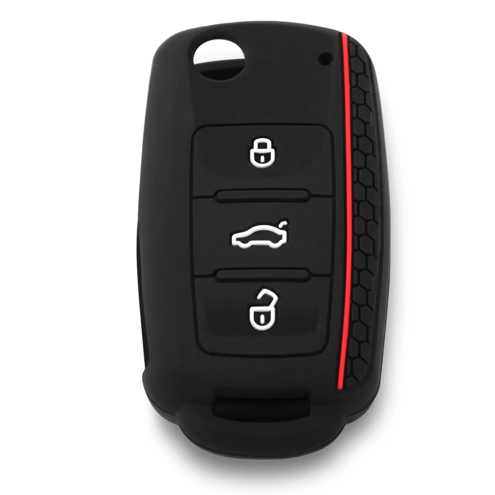 Силиконовый чехол для ключей от машины VW Volkswagen Polo Golf Passat Beetle Caddy T5 Eos Tiguan Skoda A5 SEAT Leon