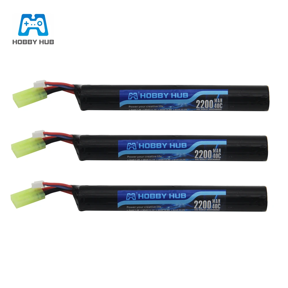 Хобби концентратор Мощность Lipo Батарея Airsoft gub 7 4 V 2200 мА/ч 40C AKKU емкостью мини