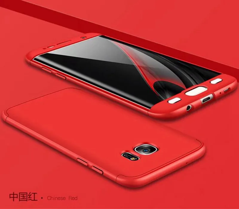 Mutouniao футляр для Samsung Galaxy S7 red edge 360 защиты ПК Пластик ударопрочный жесткий чехол s7