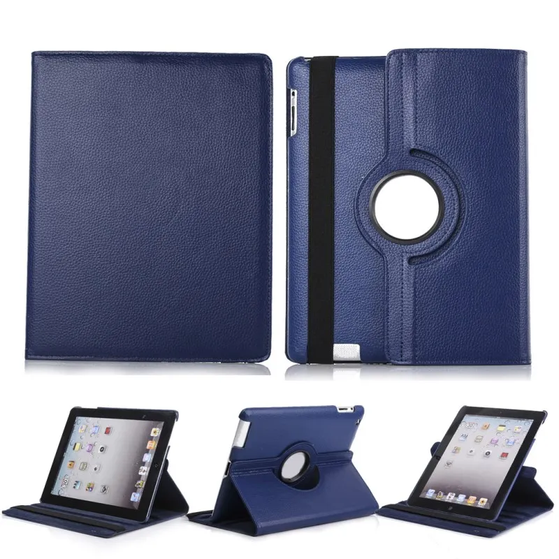 Deep Blue Для ipad Air/6 вращающийся на 360 Градусов Кожаный противоударный защитный чехол для Apple ipad 9," 5th Gen - Цвет: Deep Blue