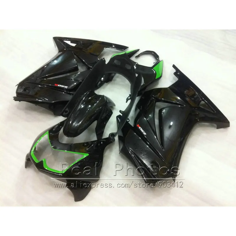 Custom free motor fairings kit for Kawasaki Ninja 250R 2008 2011 2014 EX250 08 09 10 14 ZX250R black injection body fairing set |