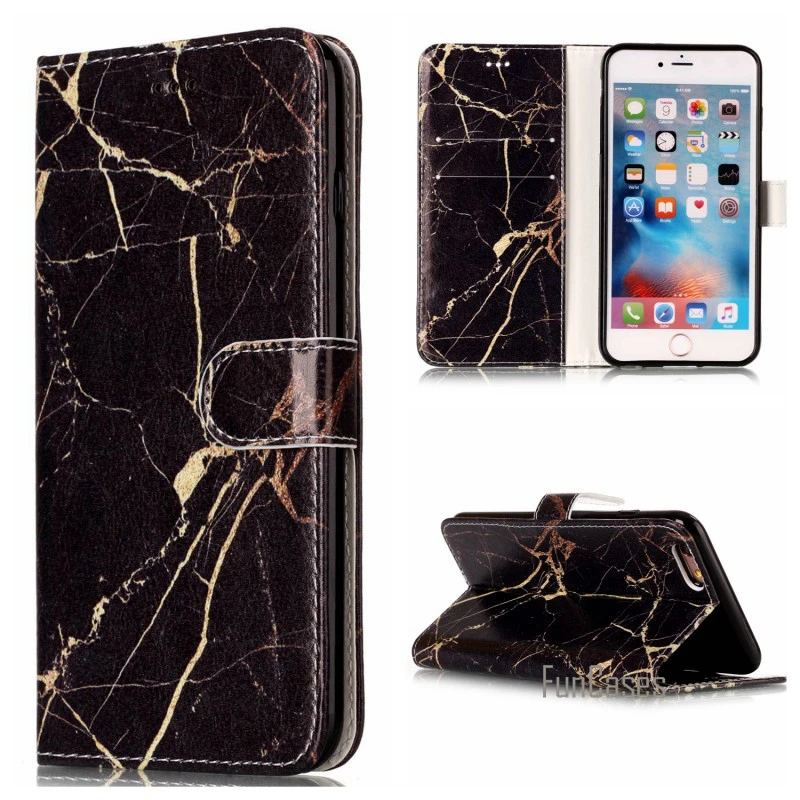 5 Чехол для Apple iPhone 7 Plus 6 S 6 6 плюс 7 Plus кожа Чехлы-бумажники capinhas Para ETUI COQUE fundas Carcasa Капа Мрамор - Цвет: 5