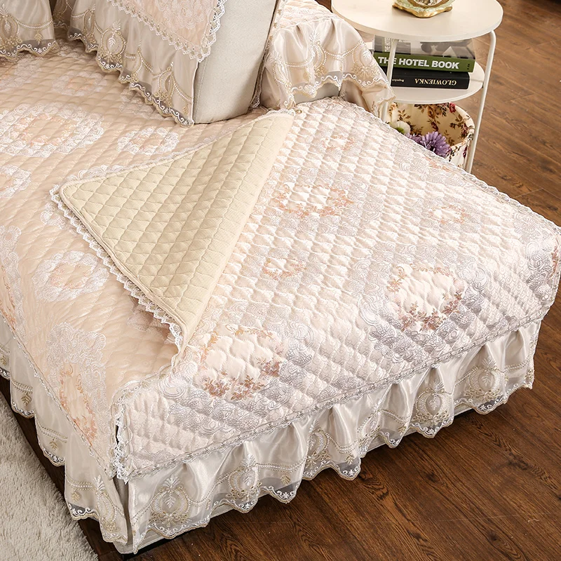 European luxury Cozy anti-skid sofa cushion leather cover towel Pillow armrest cushio custom made | Дом и сад