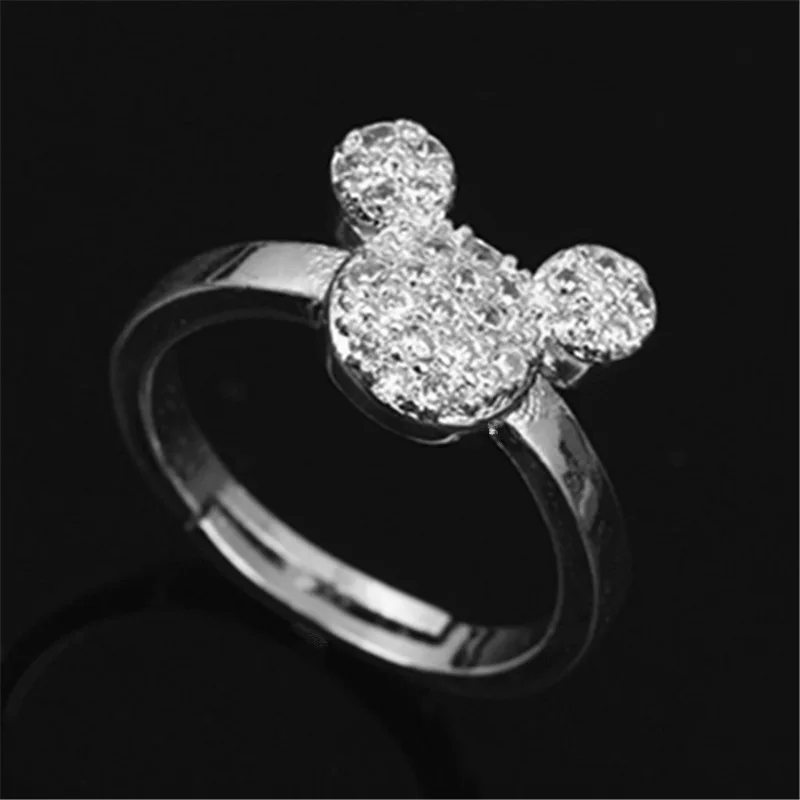 

Fashion Silver Ring Individual Creative Korean Mickey Open Ring