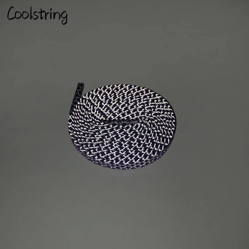 Официальный coolstring на плоской подошве 3M светоотражающие ночного бега Шнурки Кроссовки для бега полые защитные шнурки для Баскетбольная обувь 350 сапоги