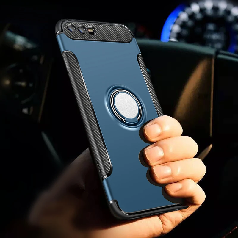Противоударный чехол для Huawei Mate 20 Lite Pro 10 9 держатель кольца на палец мягкий