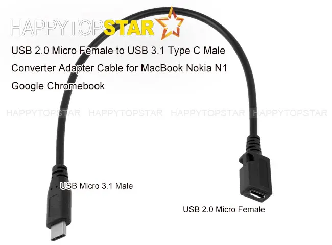 Переходник с микро-разъема USB 2 0 на 3 1 тип C папа кабель-адаптер для MAC Chromebook Xiaomi 4C Letv