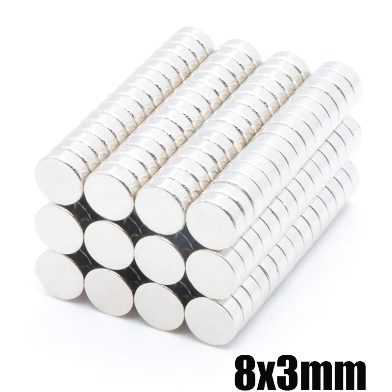 

Небольшие мини-диски N35 8x3 мм, 100 шт., мощные круглые Редкоземельные Постоянные неодимовые магниты, сильное магнитное железо