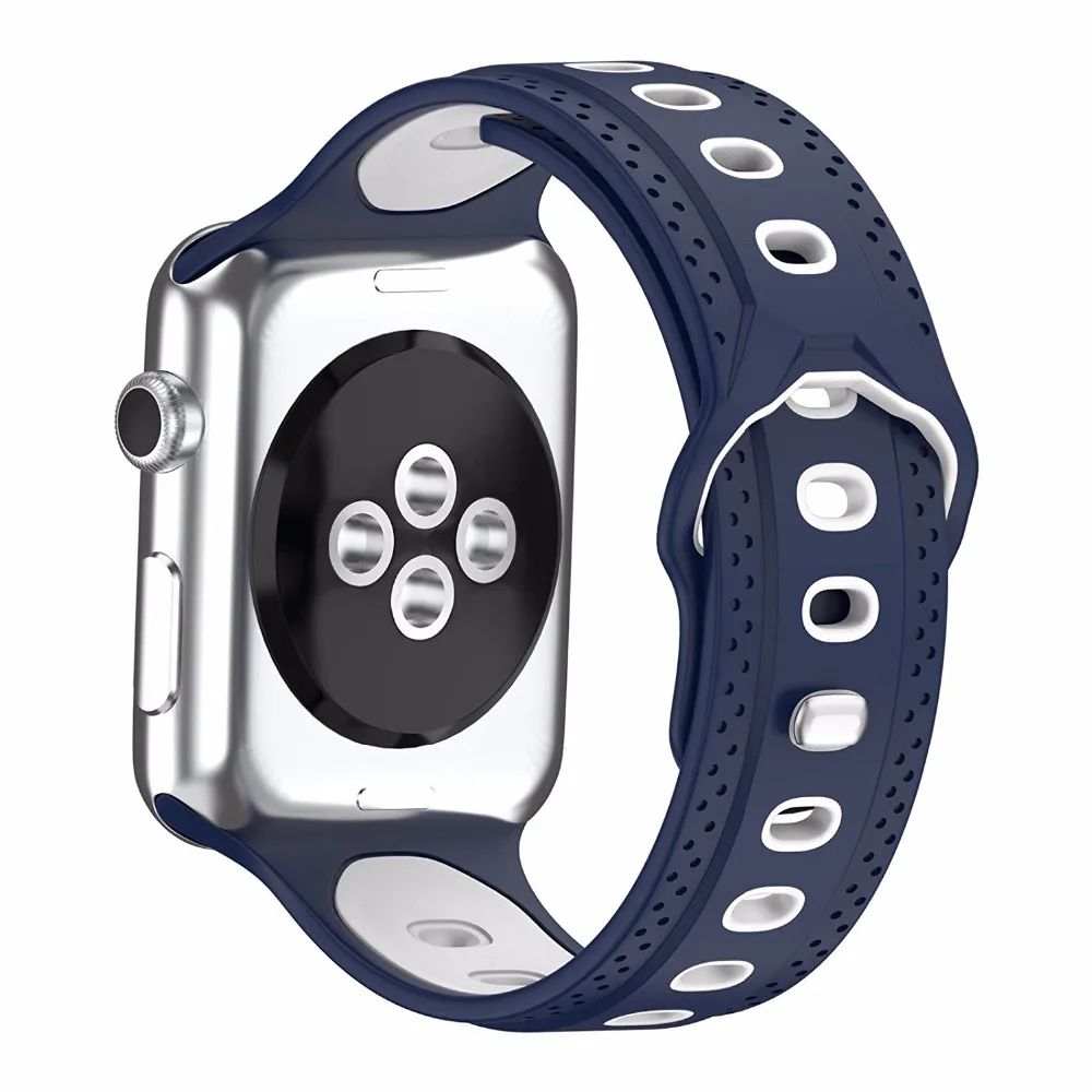 Bemorcabo силиконовый спортивный ремешок сменный Браслет для Apple Watch Series 3/Series 2/Series