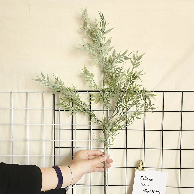 Green Artificial Leaves Eucalyptus Leaf Wall Decorative Fake Plants Artificia flower For Home wedding Garden Party Decor - Цвет: 77cm
